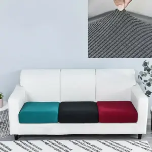 Velvet Elastic Thick Sofa Seat Cover, Elastic Sofa Slipcover, Fits 1/2/3 Seater Sofas, Durable Cushion Protector, Easy Installation and Cleaning, Home Decor