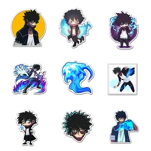 Dabi Sticker Pack 9 PCS Vinyl, Anime Car Wall Kid Phone Book Stickers, Funny Sticker Decal Decor