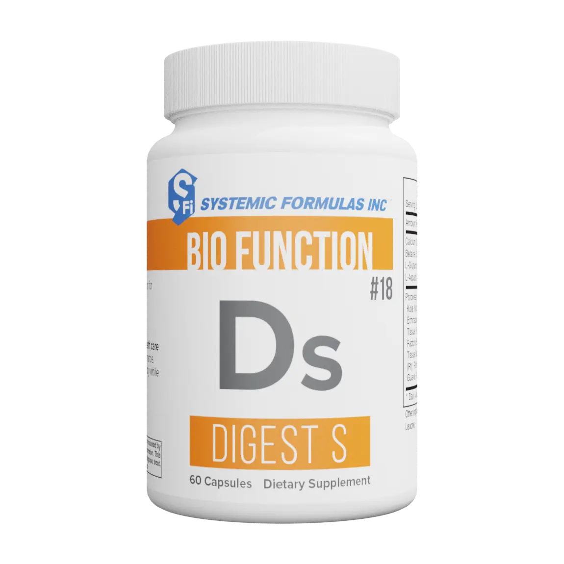 Systemic Formulas Ds (Digest S) Vegetarian Capsules - Natural Botanical Extracts, Amino Acids, Enzymatic Blend, Mint, Goldenseal Root Powder for Digestive Health Support, Sensitive Stomach Relief, Energy Boost, Metabolism Support