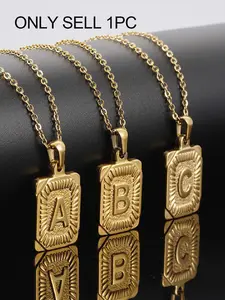 Personalized Name Necklace for Men & Women, Capital Letter A-Z Pendant, Customizable Jewelry, Unisex Gift Idea, Initial Letter Necklace