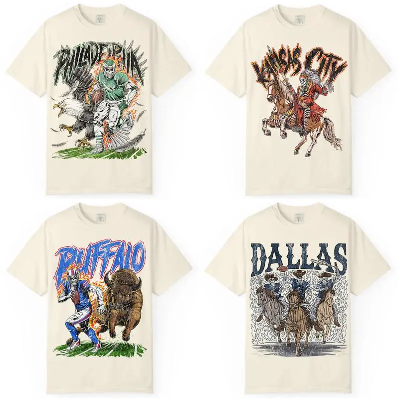 Vintage Football Gildan T-Shirt, Retro All Team Sports Collection Tee, Unisex Game Day Outfit, Classic Gift for Sports Fans Men and Women
