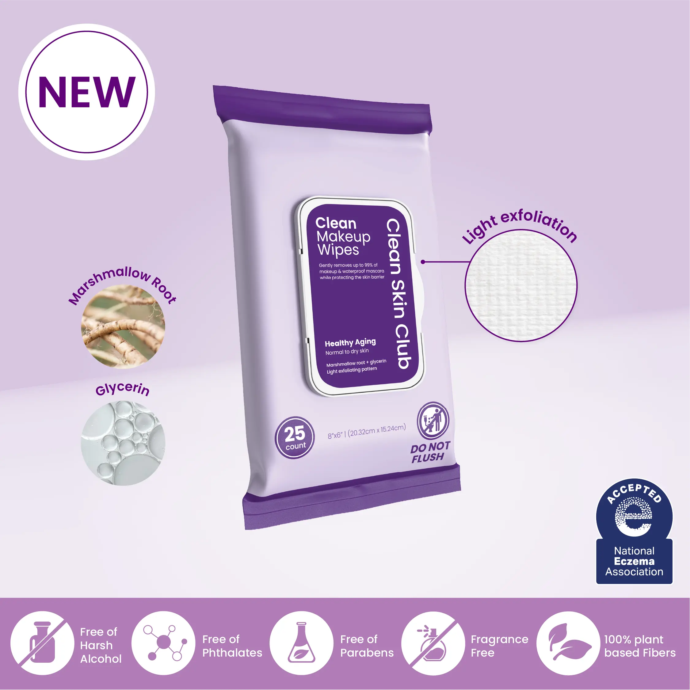 Clean Makeup Wipes Healthy Aging 25ct: Hydrating, Non-Irritating Removal for Normal to Dry Skin Clean Makeup Wipes Healthy Aging 25ct: Hydrating, Non-Irritating Removal for Normal to Dry Skin