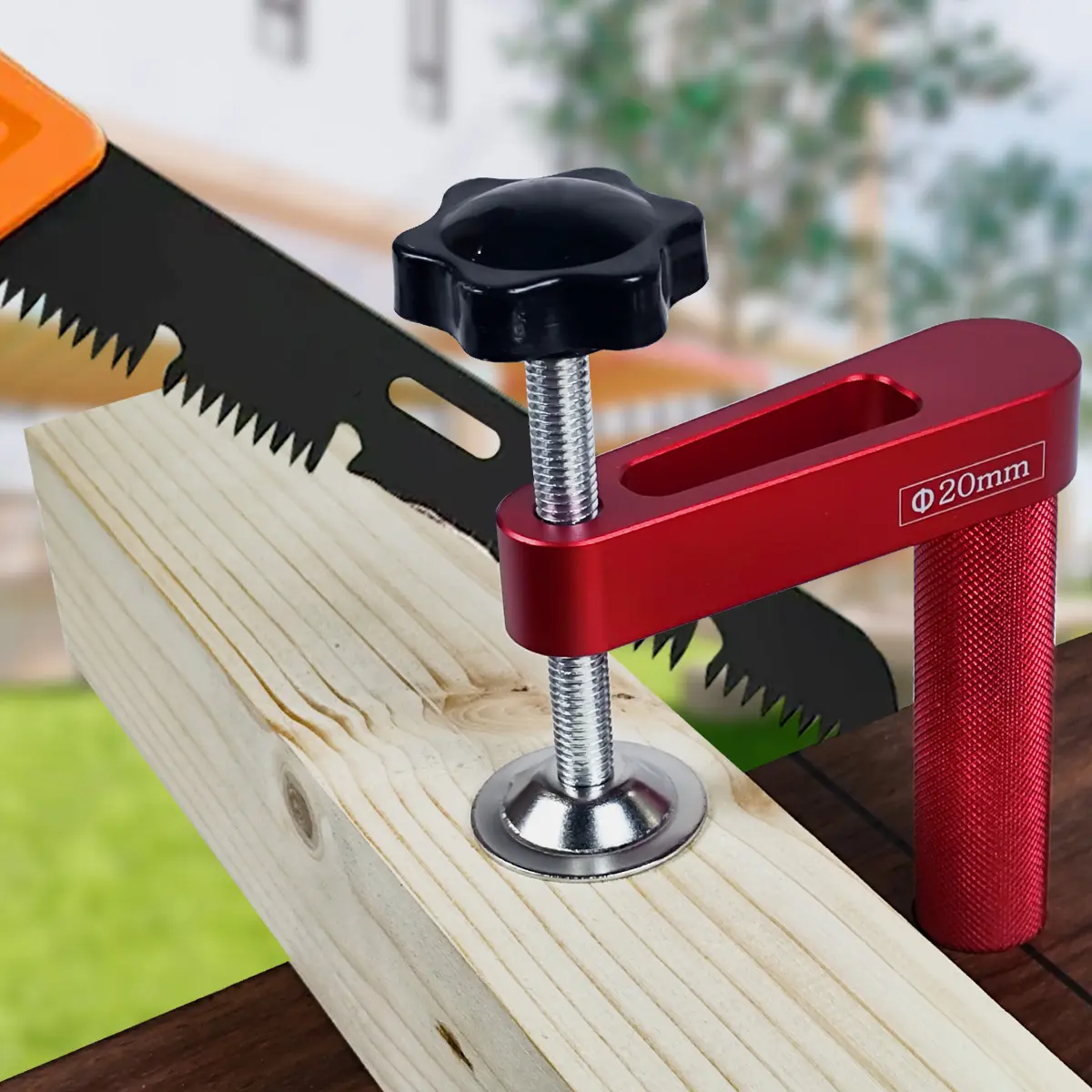 Aluminum Alloy Desktop Fixing Clip -2 3/4 Inch (19mm/20mm) Woodworking Workbench Stop Jaw Clips Desk Mount Clamp