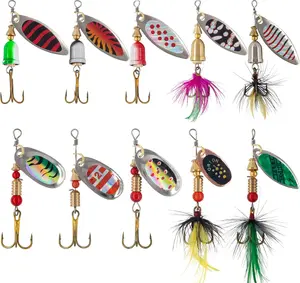 Rooster Tail Fishing Lures  Inline Spinner Baits Kit for Trout, Bass & Salmon  Effective in Freshwater, Streams & Fast Currents