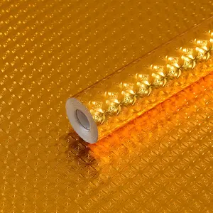 Golden Peel And Stick Wallpaper Border, PVC Self Adhesive Removable Contact Paper, Metal Look Decorative Strips, Mirror Frame Sticker, for Bathroom, Kitchen, Decor, Cabinets, Door Frames, Skirtings, Window Sills, Furniture, Desktops, Fridge