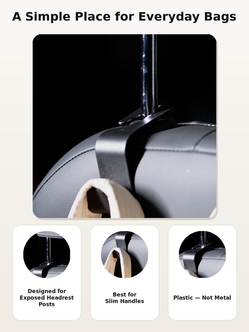 4 Pack Car Headrest Hooks - Car Interior Stowing Backseat Holders, Tool-Free Install Bag Accessories for Shopping Bags, Handbags, Jackets, Holds Umbrellas for Rainy Commutes, Auto Interior Storage , Organizes Items,#TikTokBackToSchool 4 Pack Car Headrest Hooks - Car Interior Stowing Backseat Holders, Tool-Free Install Bag Accessories for Shopping Bags, Handbags, Jackets, Holds Umbrellas for Rainy Commutes, Auto Interior Storage , Organizes Items,#TikTokBackToSchool