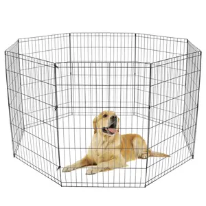 SuperDeal Pets 36-Inch 8-Panel Indoor/Outdoor Dog Playpen Large Crate Fence and Pet Exercise Cage
