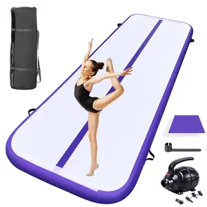 Inflatable Air Gymnastics Mat 10ft/13ft /16ft/20ft Training Mat 4inches Thick Tumbling Mat With Electric Pump For Home/Gym/Outdoor/exercise mat/Protection. Mat./pad/Tumbling Mat training mat inflatable gymnastics mat springtok