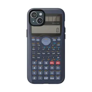 Calculator Phone Case for iPhone, MagSafe Math Teacher Gift, Scientific Calculator Design, STEM Engineering Student Gift, Funny Nerdy Cover