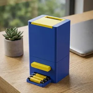 1pc 3D Printed Aaa Battery Storage Box, Creative Decorative Holder, Holds Up to 25 Batteries, Ideal for Organizing and Displaying