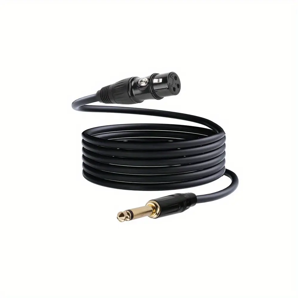 LMBGM Professional Quality 3.5M (11.5ft) 6.35mm to XLR Balanced Audio Cable with Conductivity and Gold-Plated Connectors - Studio Grade Shielded Mic Cable for Live Sound Equipment Accessories Connection