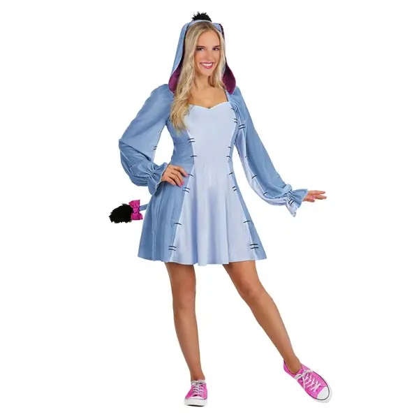 HalloweenCostumes Women's Disney Eeyore Velvet Costume Dress, Officially Licensed Outfit with Headband and Tail Accessories