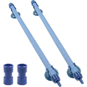2 count 10 Inch Air Stone Bar Blue Fish  Air Pump Aquarium Bubble Wall Aquarium Air Bubble Tube for Fish  Bubble Release Diffuser Bar