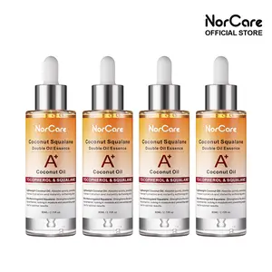 NorCare Skin Care Essential Oil Coconut & Squalane Dual-Essence 80ml*4 Soothes Brightens Repairs Skin Barrier for All Types Radiance Firming