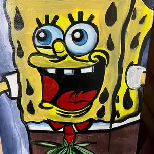 Sponge bob canvas acrylic painting