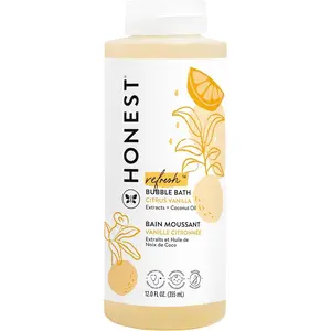 The Honest Company Foaming Bubble Bath, Naturally Derived, Tear-free, Hypoallergenic, Citrus Vanilla Refresh, 12 fl oz