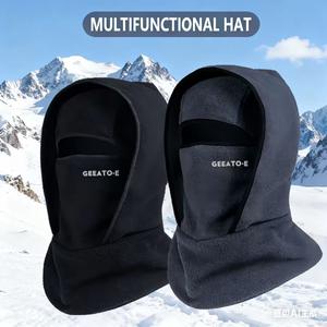Multi-functional Hat: Outdoor Winter Thermal Neckband Integrated Cycling Mask, Sports Ski Head Cover, Windproof Warmth, Soft Comfort, Unisex, Suitable for Motorcycles, Skiing, and Fishing