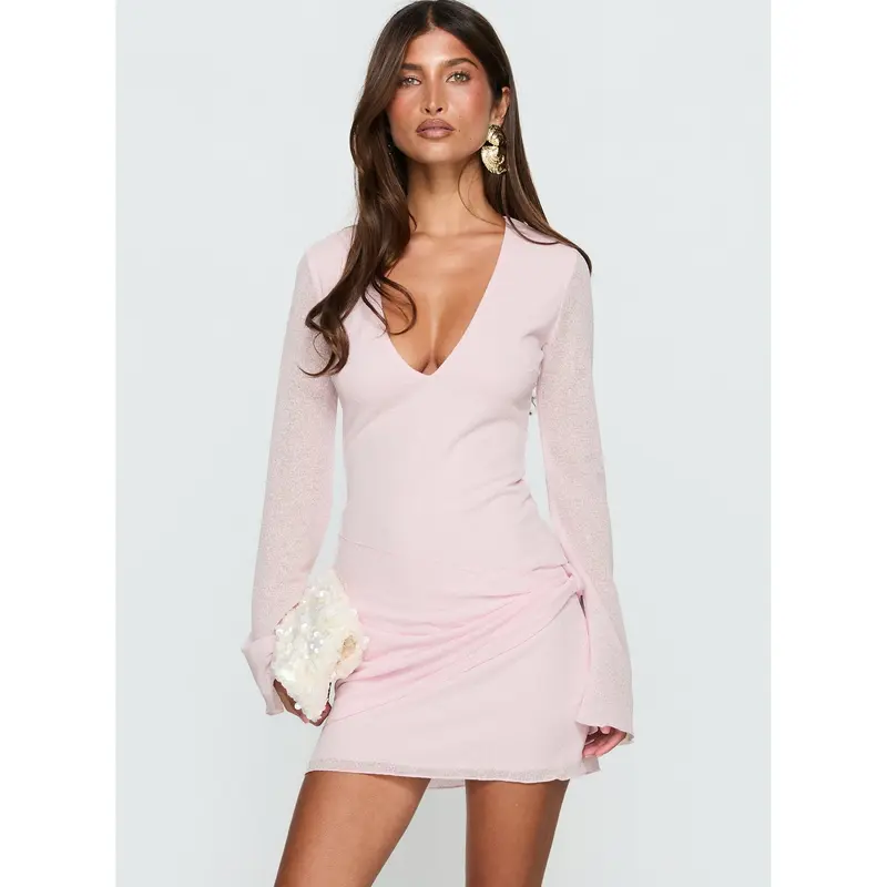 oh polly pearl dress long sleeve purlpe - TikTok Shop
