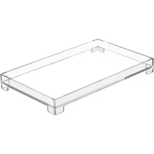Vanity Bathroom Tray, Acrylic Rectangle Decorative Catchall Organizer Storage Tray (Medium-Clear)