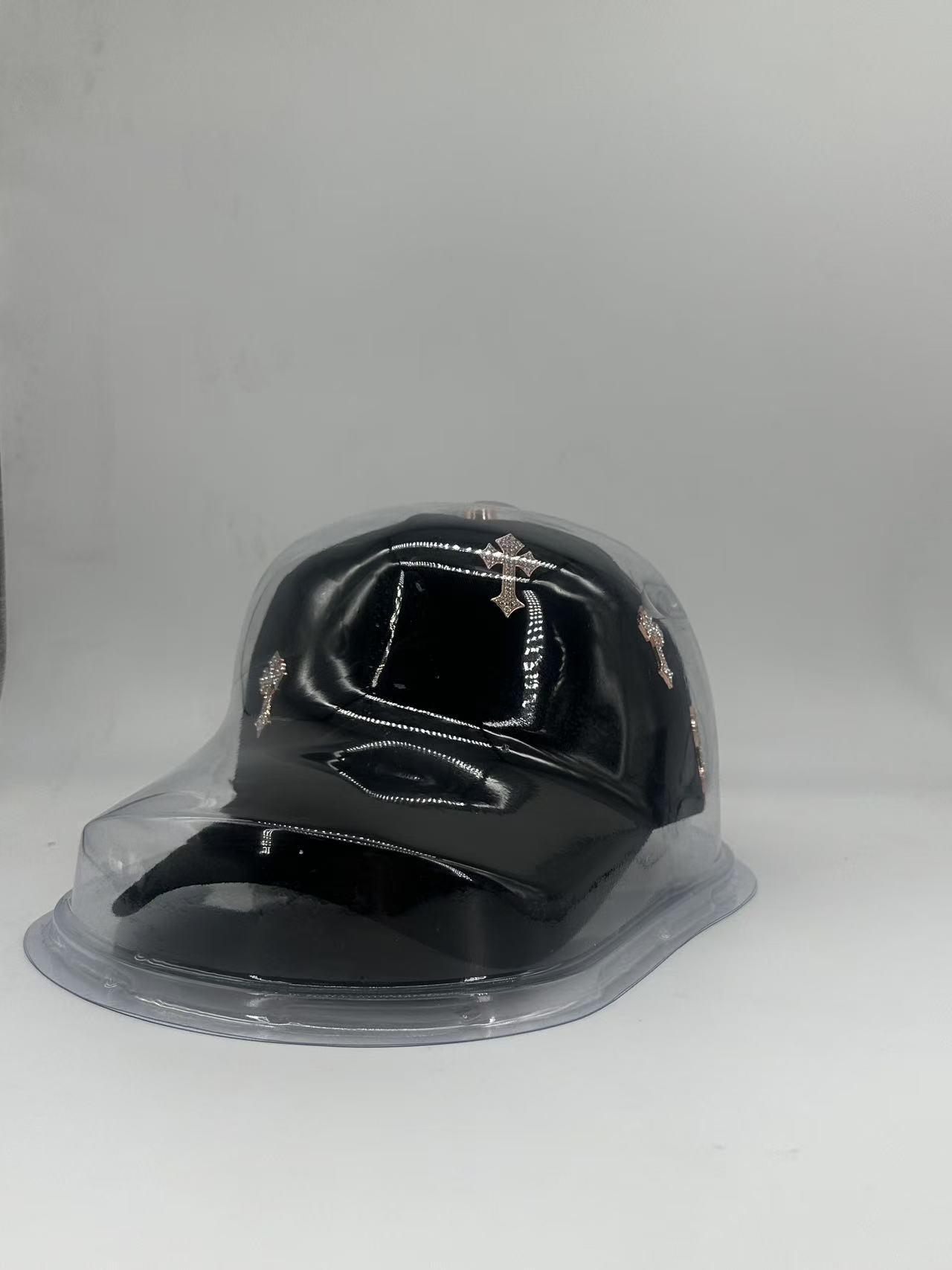 Black Streetwear Rhinestone Cross Snapback - Hip Hop Urban Style Adjustable Baseball Cap for Men Women