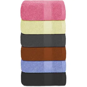 100% Cotton Hand Towel Set Soft Absorbent Towels for Bathroom Kitchen Gym Durable Reusable Machine Washable Multi-Color 16 x 28 Inches Pack of 6