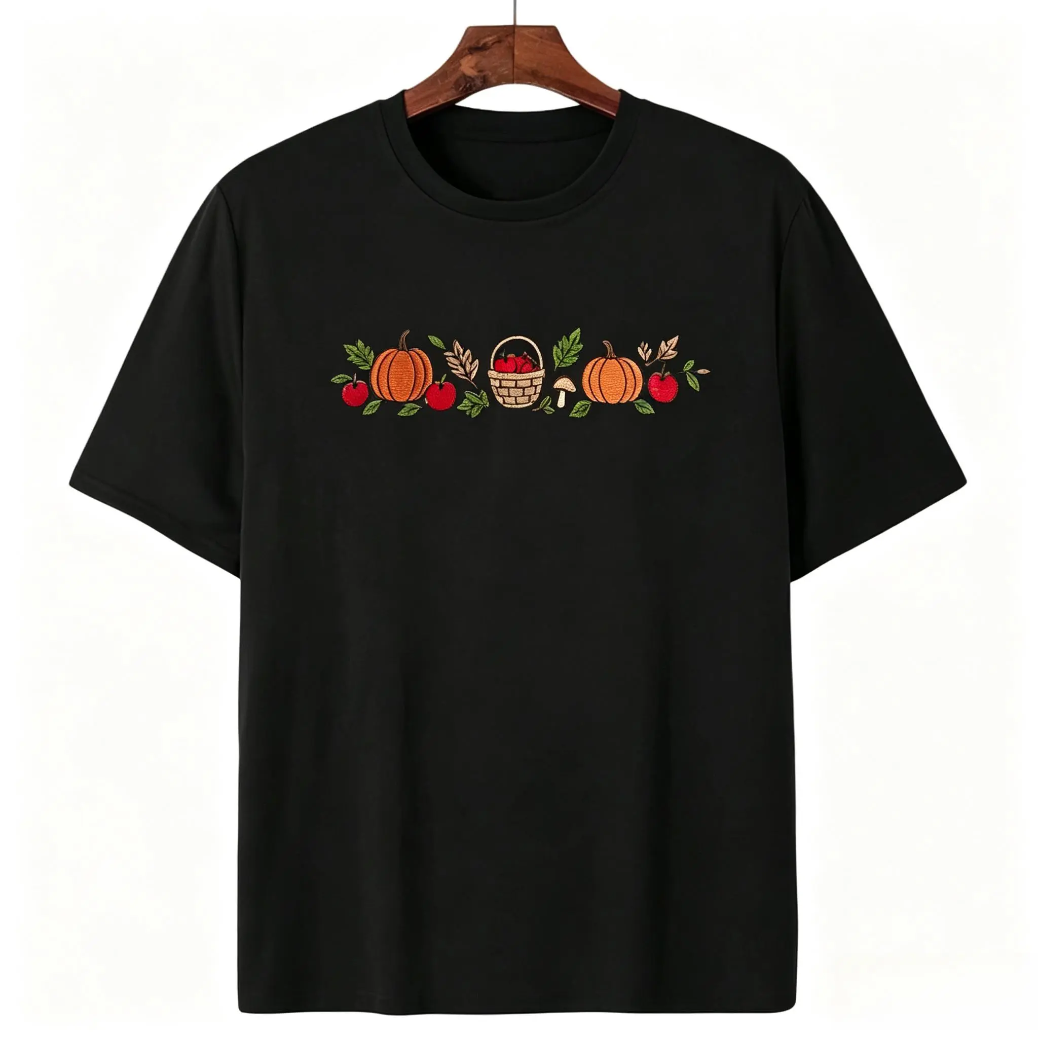 Pumpkin harvest fall embroidered Women's tee