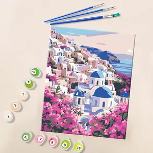 Landscape Pattern DIY Paint By Numbers Kit, Diy Decorative Painting, 1 Set Oil Painting By Number for Adults, DIY Painting Supplies for Home Decor