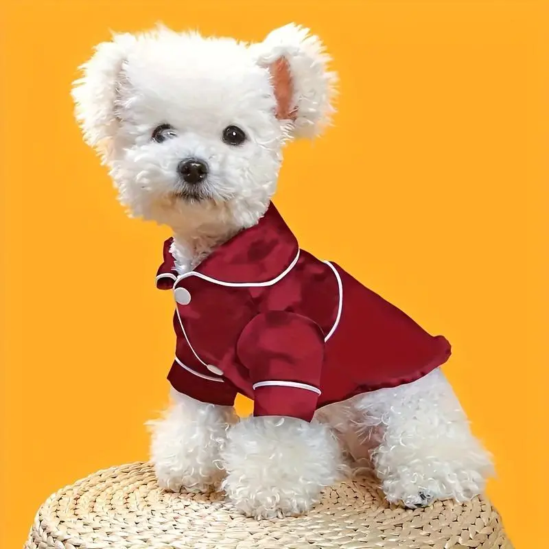 Luxurious Coral Fleece Pet Pajamas - Animal Print Dog & Cat Outfit, Hand Wash Only, for Small Breeds Like Teddy, Bichon, Pomeranian, Bulldog