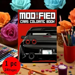 New A4 Car Manual Coloring Book, Thickened Coloring Book, Drawing Book, Fill-In-The-Blank Book, Ideal for Adults and Kids