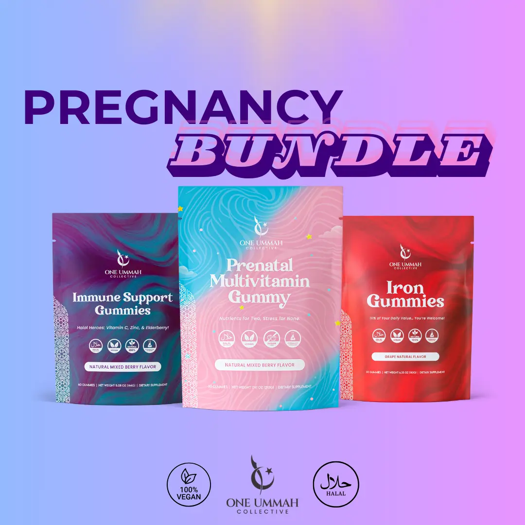 Pregnancy Bundle - Prenatal Multivitamin, Iron Gummy Vitamin and Immune Support Gummy Vitamins, Gummies, Mixed Berry