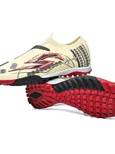 Breathable Men's Football Shoes TF Nails Outdoor Sports Sneakers, Durable Anti-Slip Sole, Strong Grip, Ankle Protection, Rubber Bottom