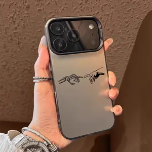 Skeleton Fingers Pattern Case for iPhone 17 Pro Max 17 Air 16/15/14/13/12/11 Pro Max XR XS E Plus Retro High-end Shockproof Drop Screen Protection Cute Durable PC Smartphone Cover