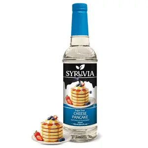 Syruvia Sugar Free Cheese Pancake Coffee Syrup - 25.4 fl oz Premium Coffee Flavoring- 0 Calorie, Gluten Free, Ideal for Drinks, Soda, Desserts & More