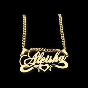 Cuban lover name necklace