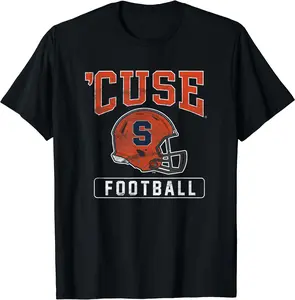 Syracuse University Orange Football Helmet T-Shirt, Gift Shirt, Cotton, Crewneck, Size S-3XL, Menswear Top