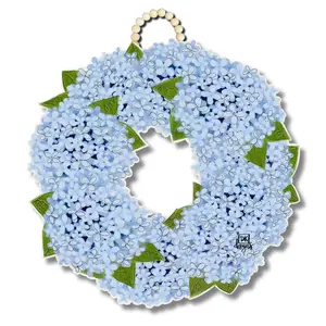 Hydrangea Board Door Wreath