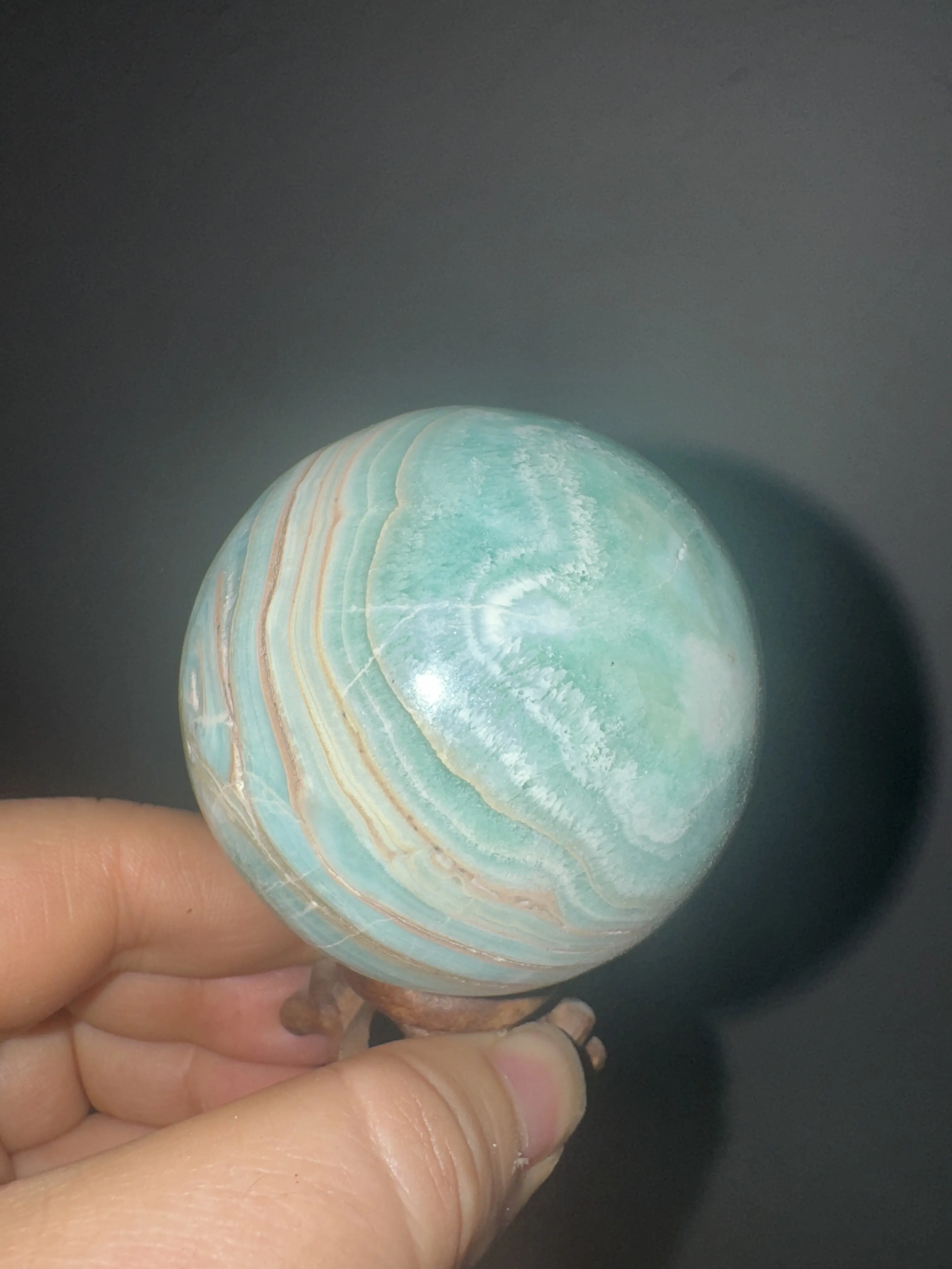 Blue Aragonite Sphere