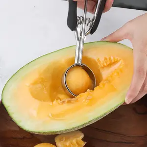 Mini Cookie Scoop 2 Tsp, Cookie Dough Scoop, 2 Teaspoons/ 10 ML, 2/3 Tablespoons, Melon Baller Scoops, 18/8 Stainless Steel, Comfortable Grip, For Cookie Melon Ice Cream Meatball