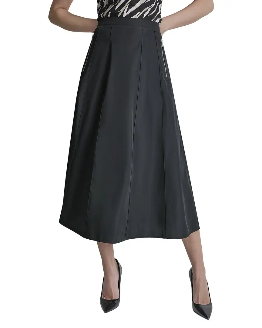DKNY Taffeta Seamed Skirt