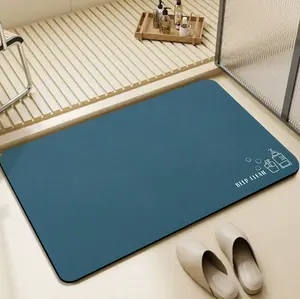 Super Absorbent Quick-Dry Diatomaceous Bath Mat - Non-Slip Soft Modern Minimalist Artisanal Floor Mat for Bathrooms, Kitchens, Machine Washable, Durable, Customizable