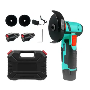 [Brushless Power] 12V Cordless Mini Angle Grinder - 19500 RPM with 2 Batteries | Siearpuorl