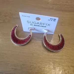 SUGARFIX By Baublebar Earrings - Gold/ Burgundy Woven