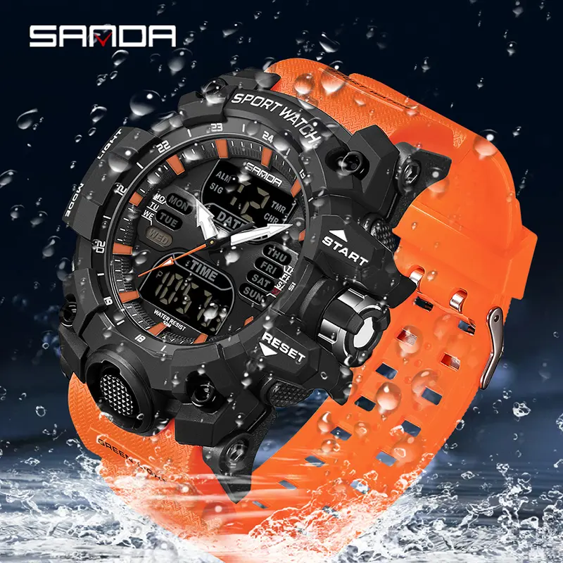 Men's Multifunctional Timepiece for Adventure - Sporty Design with Luminescent Dial, Quartz Movement, Stopwatch, Calendar, and Alarm, Multifunctional Watch, Digital Quartz, Outdoor Use