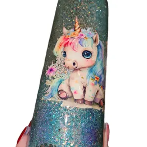Unicorn glitter snow globe