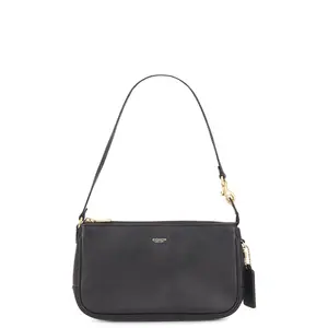 Coach Natural Grain Leather Plaza Bag in Black