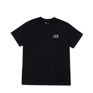 3OF3 T-shirt Black Crew Neck Cotton Slim-fitting
