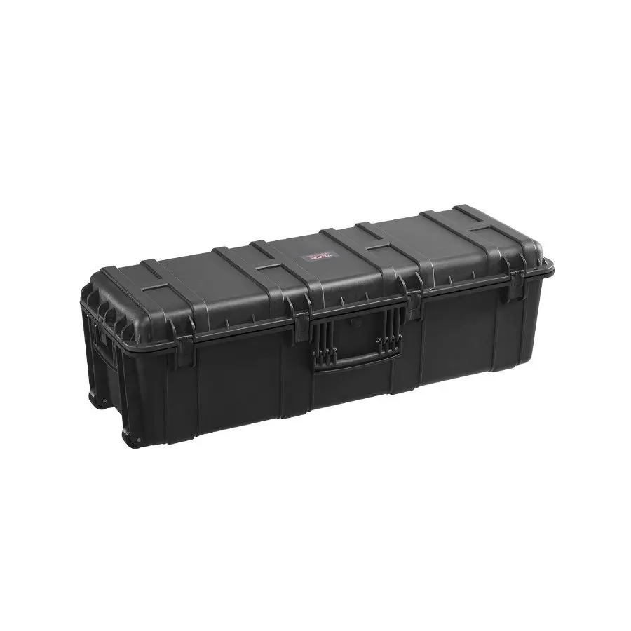 VEVOR Weatherproof Hard Case, Heavy Duty Protective Dry Box Case with Pre-Cut Foam Retractable Pull Handles for Travel, Hunt, Military, Tactical, IP67 Waterproof Case for Cameras(112x41x34)