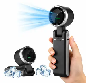 2026 Upgraded Portable Handheld Fan – Powerful High-Speed Cooling Fan, 100 Custom Adjustable Levels, Foldable Compact Unit for Travel & Outdoor Use