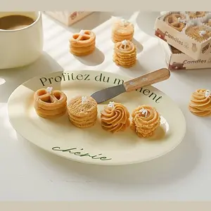 Cookie Candles - Pack of 4 Decorative Pastries for Home Decor