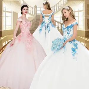 NO.14 Quinceanera Ball Gown Dress Glitter Tulle Mexican Sweet 15 Formal Party Dress for Special Occasions